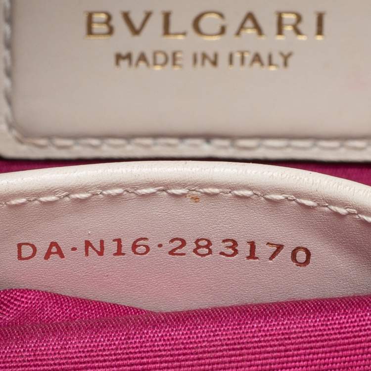 Pre Owned Bvlgari Off White Leather Medium Serpenti Forever Shoulder Bag