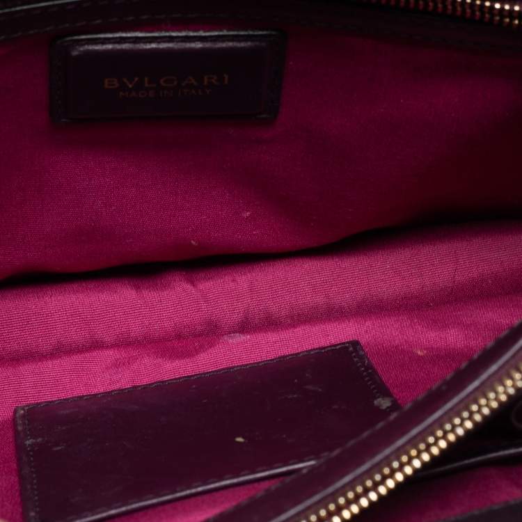 مملوكة مسبقًا Bvlgari Purple Leather Medium Serpenti Forever Flap Shoulder Bag