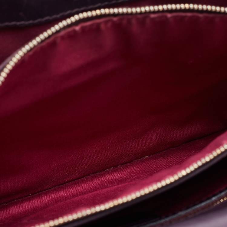 Pre Owned Bvlgari Plum Leather Medium Serpenti Forever Shoulder Bag