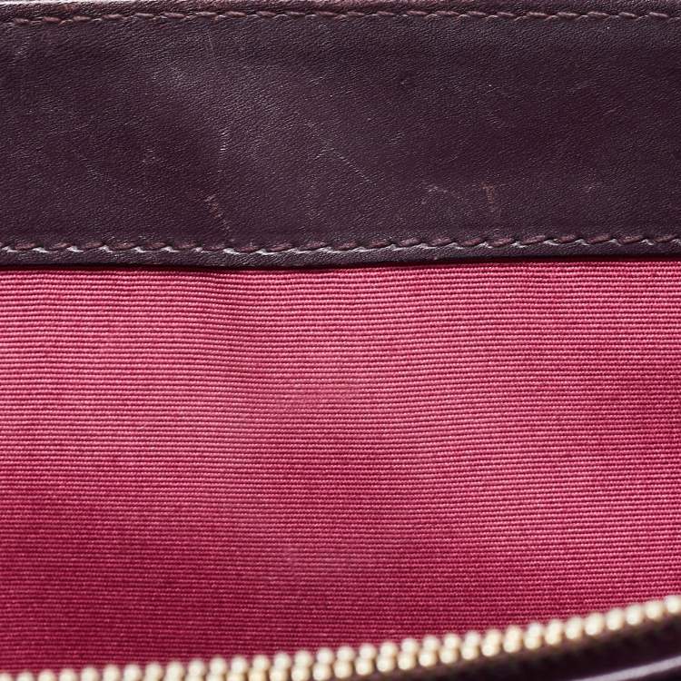 Pre Owned Bvlgari Plum Leather Medium Serpenti Forever Shoulder Bag