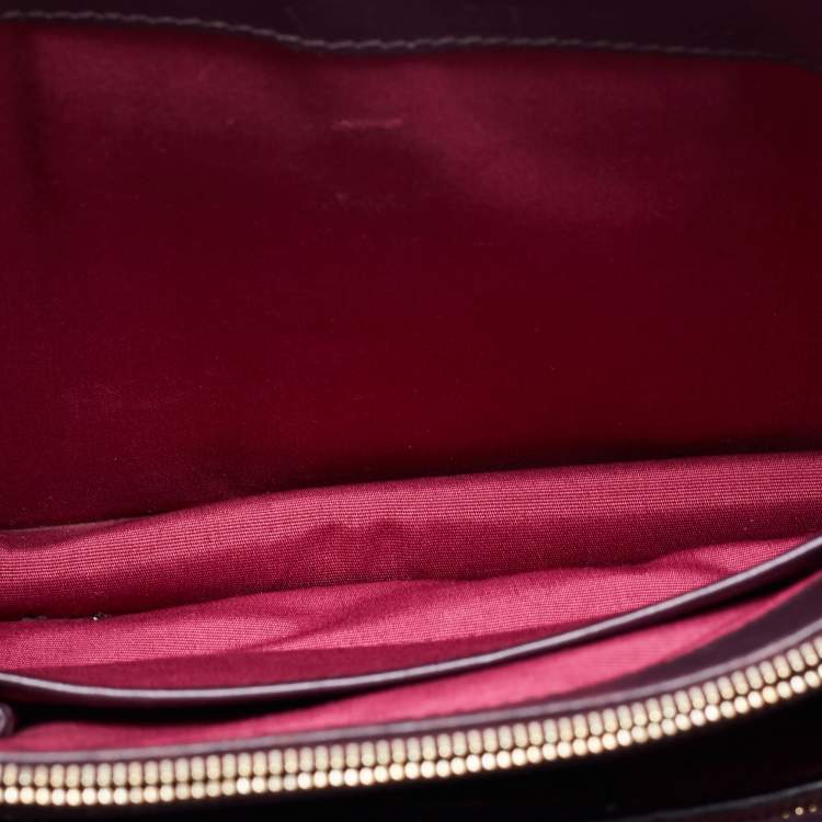 Pre Owned Bvlgari Plum Leather Medium Serpenti Forever Shoulder Bag