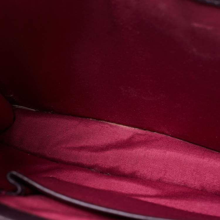 Pre Owned Bvlgari Plum Leather Medium Serpenti Forever Shoulder Bag
