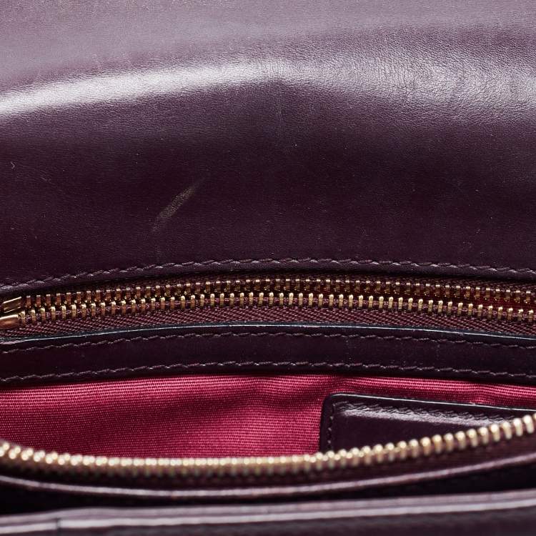 Pre Owned Bvlgari Plum Leather Medium Serpenti Forever Shoulder Bag