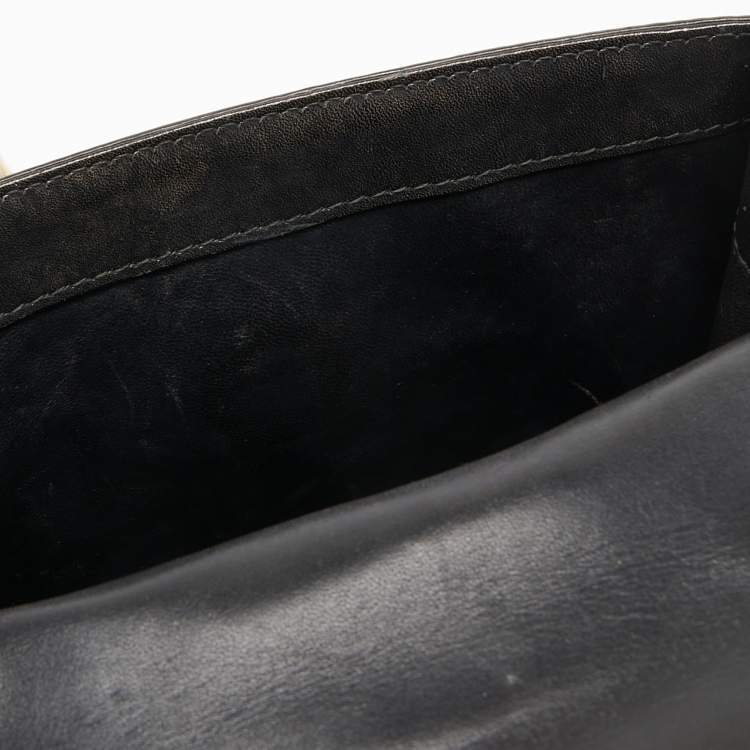 مملوكة مسبقًا Bvlgari Black Leather and Python Small Serpenti Forever Shoulder Bag