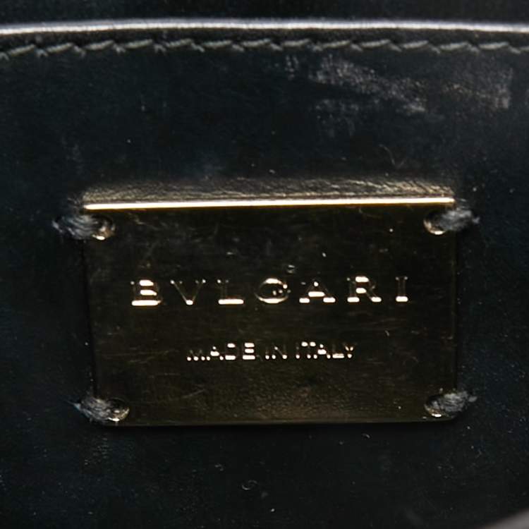 مملوكة مسبقًا Bvlgari Black Leather and Python Small Serpenti Forever Shoulder Bag