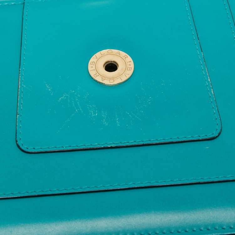 Pre Owned Bvlgari Green/Red Leather Small Serpenti Forever Shoulder Bag