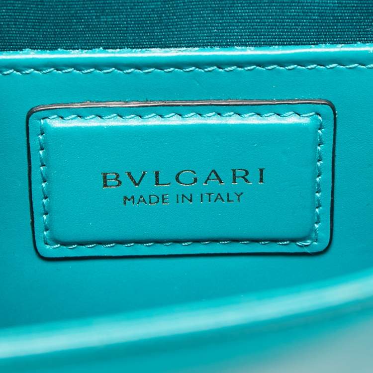 Pre Owned Bvlgari Green/Red Leather Small Serpenti Forever Shoulder Bag
