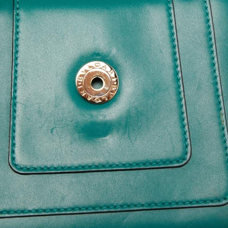 Pre Owned Bvlgari Green Leather Serpenti Forever Shoulder Bag