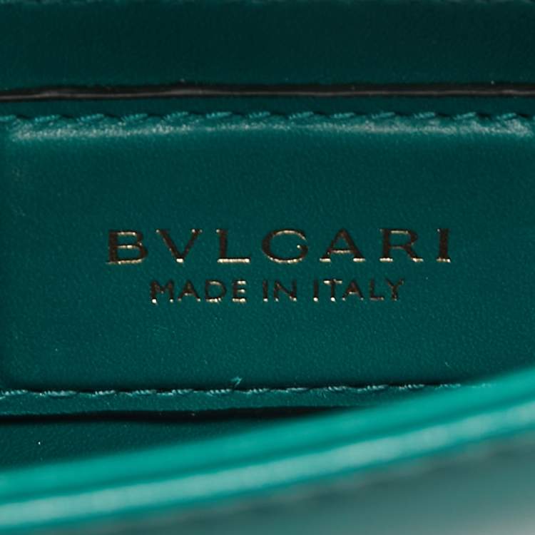 Pre Owned Bvlgari Green Leather Serpenti Forever Shoulder Bag
