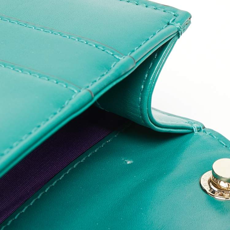 Pre Owned Bvlgari Green Leather Serpenti Forever Shoulder Bag
