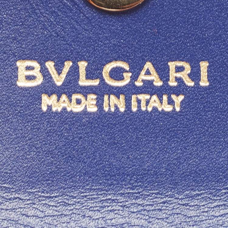 Pre Owned Bvlgari Blue Leather Small Serpenti Forever Shoulder Bag
