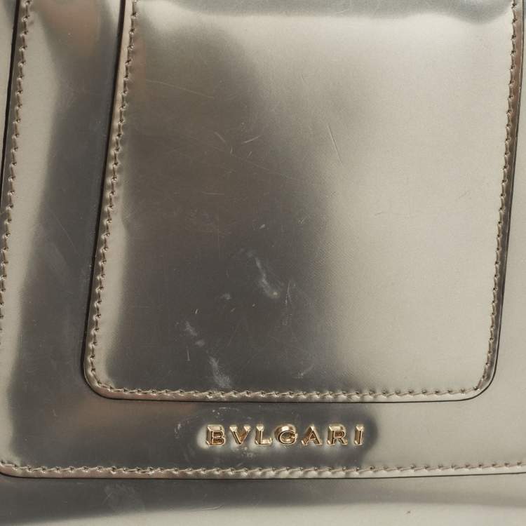 Pre Owned Bvlgari Metallic Patent Leather Serpenti Forever Shoulder Bag
