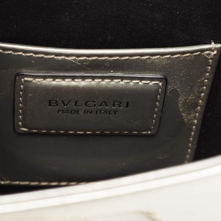 Pre Owned Bvlgari Metallic Patent Leather Serpenti Forever Shoulder Bag