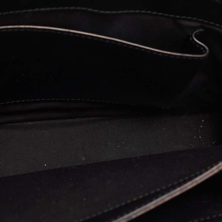 Pre Owned Bvlgari Black Leather Fiore Perspicio Shoulder Bag