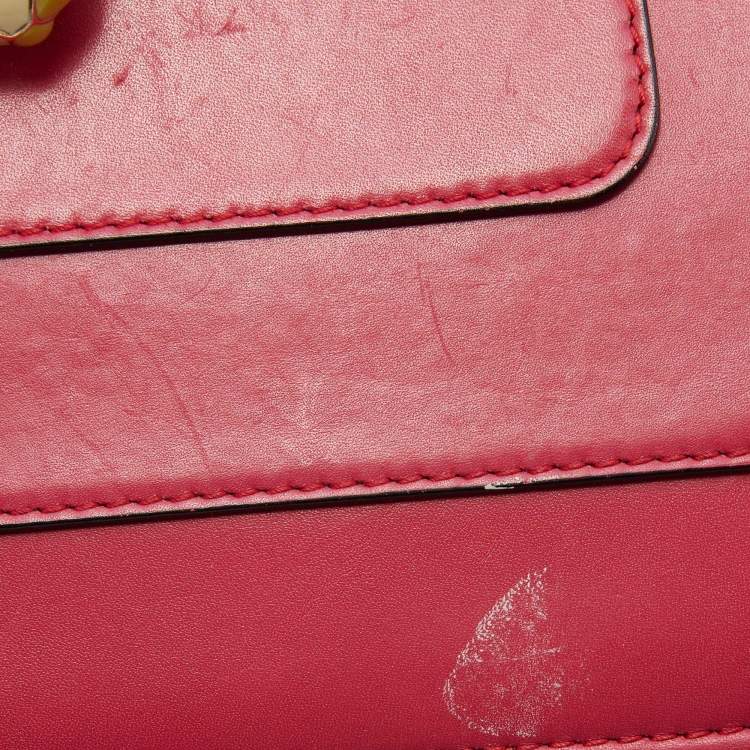 Pre Owned Bvlgari Cherry Red Leather Medium Serpenti Forever Shoulder Bag