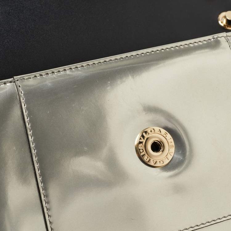 Pre Owned Bvlgari Metallic Mirrored Leather Medium Serpenti Forever Shoulder Bag