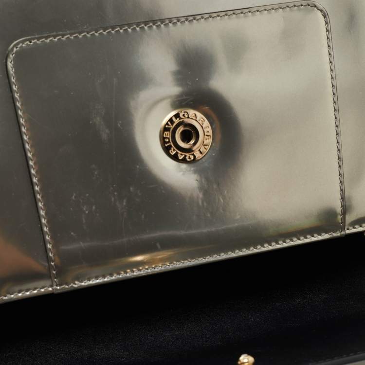 Pre Owned Bvlgari Metallic Mirrored Leather Medium Serpenti Forever Shoulder Bag