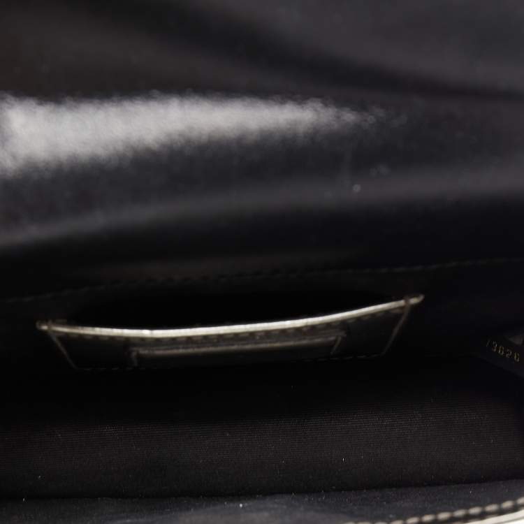 Pre Owned Bvlgari Metallic Patent Leather Small Serpenti Forever Shoulder Bag