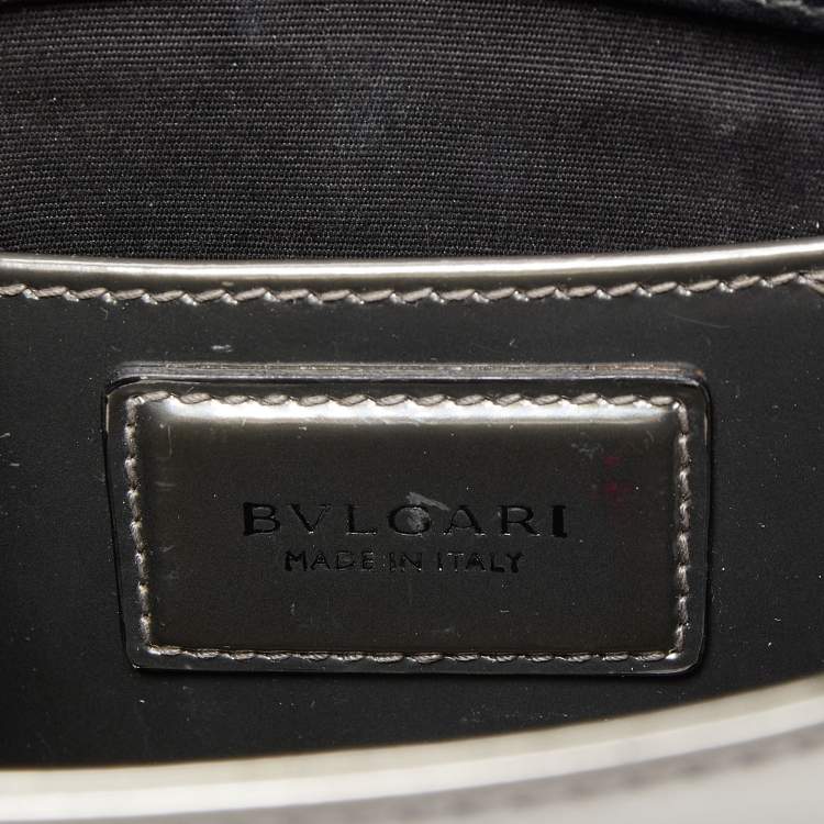 Pre Owned Bvlgari Metallic Patent Leather Small Serpenti Forever Shoulder Bag