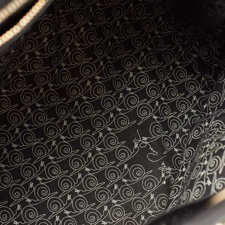 Pre Owned Bvlgari Black Leather Isabella Rossellini Top Handle Bag