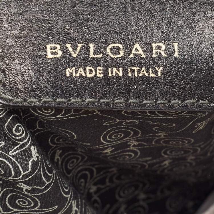 Pre Owned Bvlgari Black Leather Isabella Rossellini Top Handle Bag