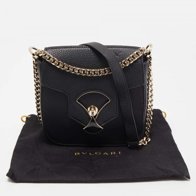 Pre Owned Bvlgari Black Leather Divas' Dream Shoulder Bag