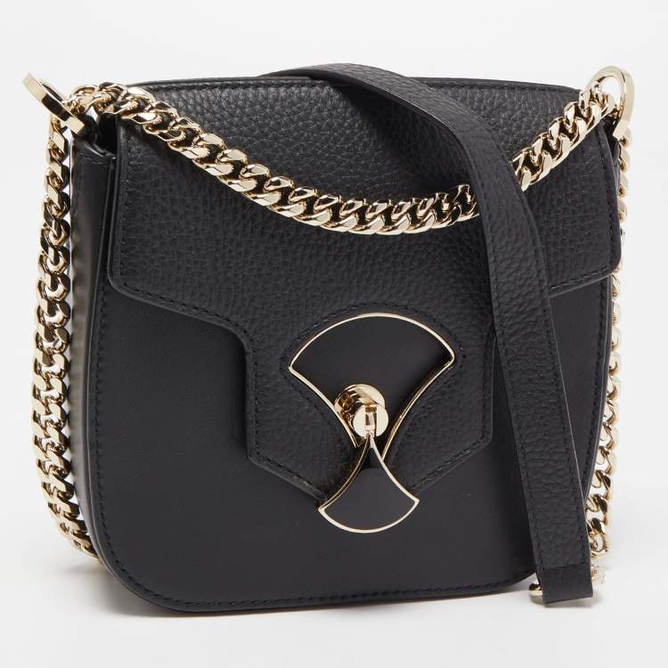 Pre Owned Bvlgari Black Leather Divas' Dream Shoulder Bag