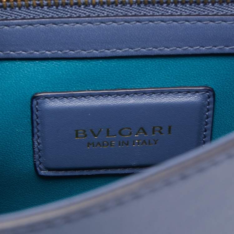 Pre Owned Bvlgari Blue Leather Divas' Dream Shoulder Bag