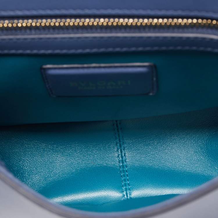 Pre Owned Bvlgari Blue Leather Divas' Dream Shoulder Bag