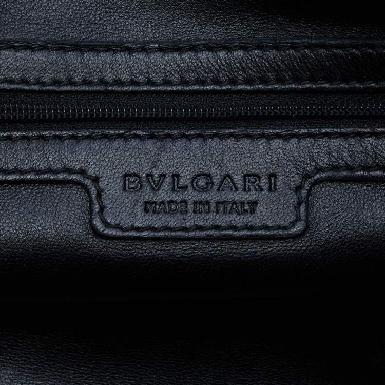 Pre Owned Bvlgari Black Leather Twistino Tina Satchel 