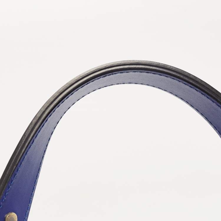 Pre Owned Bvlgari Blue Leather Scaglie Serpenti Tote
