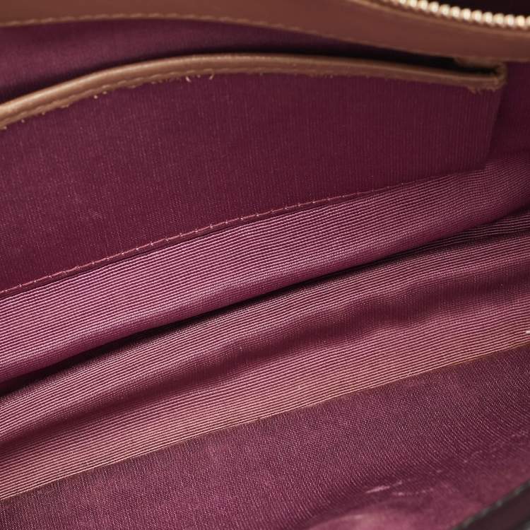 Pre Owned Bvlgari Beige/Brown Leather Medium Serpenti Forever Shoulder Bag