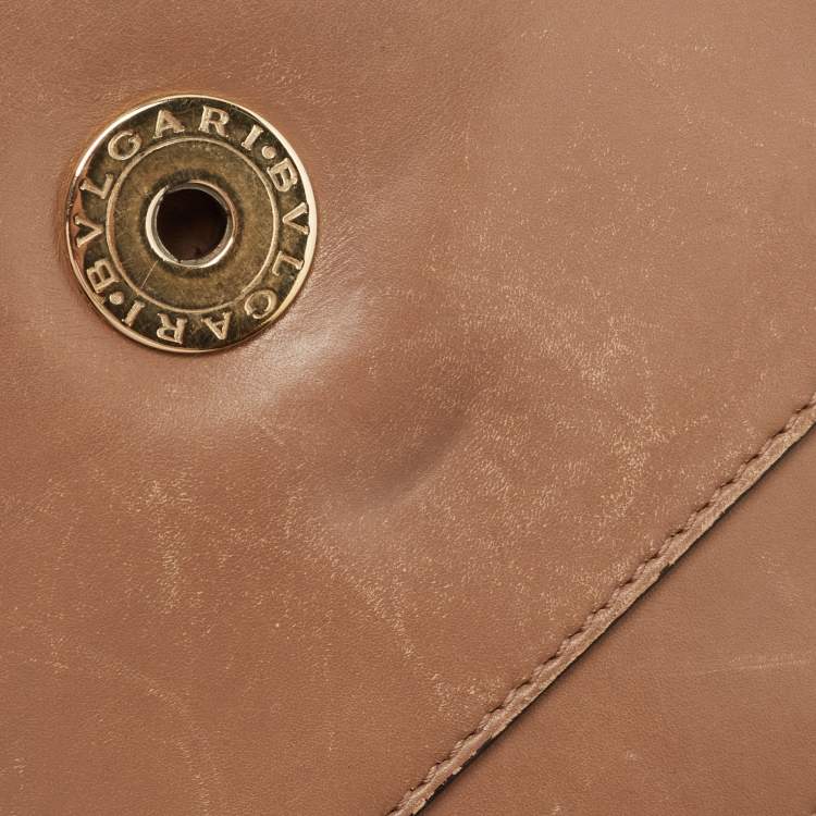 Pre Owned Bvlgari Beige/Brown Leather Medium Serpenti Forever Shoulder Bag