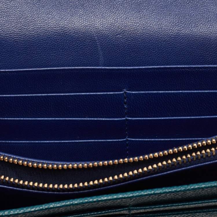 Pre Owned Bvlgari Green Leather Bvlgari Bvlgari Flap Continental Wallet