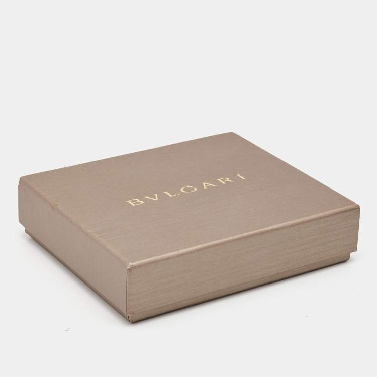 Pre Owned Bvlgari Blue Leather Serpenti Forever Chain Card Case