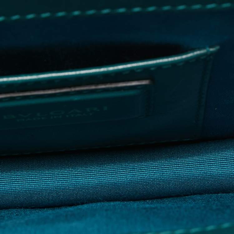Pre Owned Bvlgari Green Leather Small Serpenti Forever Crossbody Bag