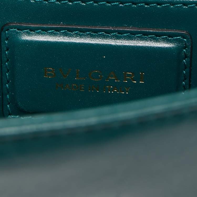 Pre Owned Bvlgari Green Leather Small Serpenti Forever Crossbody Bag