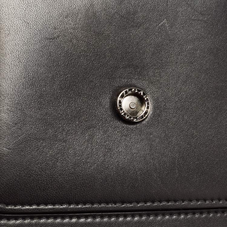 Pre Owned Bvlgari Black Leather Serpenti Forever Maxi Chain Small Crossbody Bag