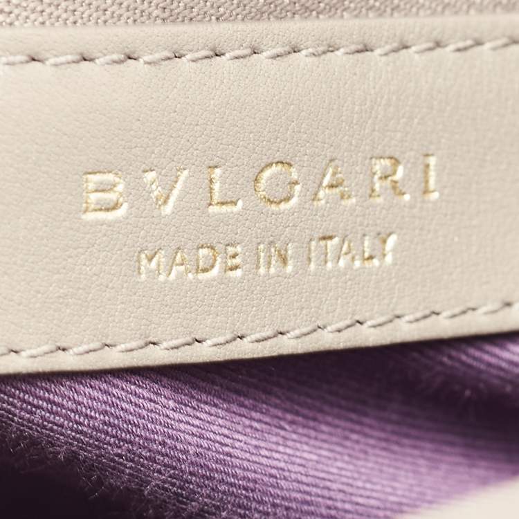 Pre Owned Bvlgari Khaki Green Leather Leoni Top Handle Bag