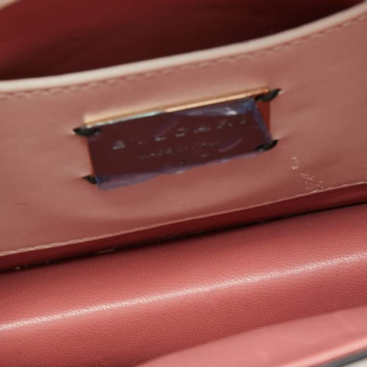 Pre Owned Bvlgari Off White Leather Studded Small Serpenti Forever Shoulder Bag