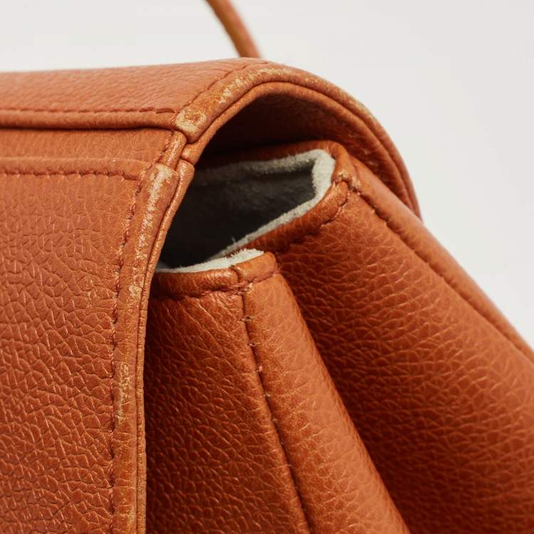 Pre Owned Bvlgari Tan Leather Logo Satchel