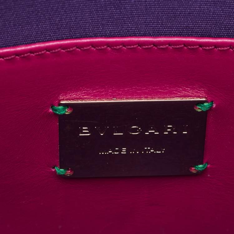Pre Owned Bvlgari Pink Stingray and Leather Serpenti Forever Shoulder Bag