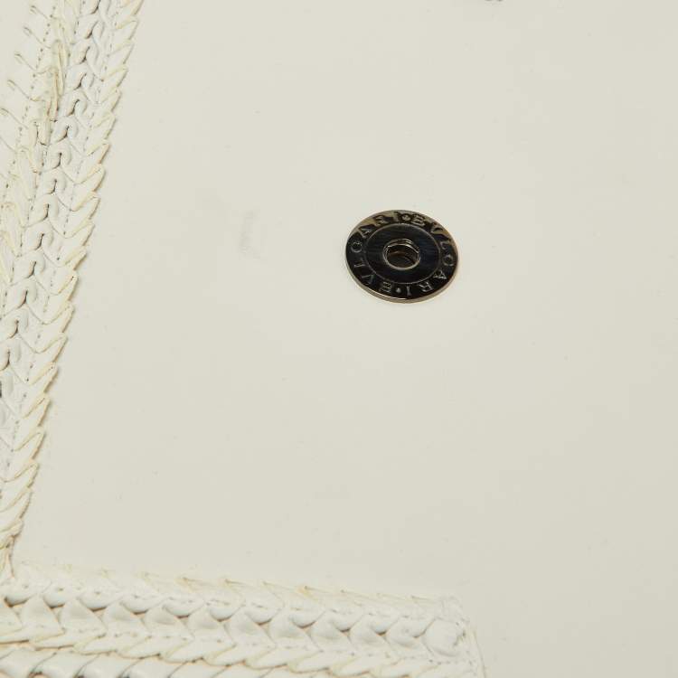 Pre Owned Bvlgari Off White Leather Large Serpenti Forever Shoulder Bag