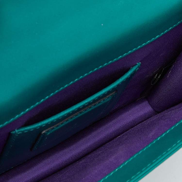 Pre Owned Bvlgari Green Leather Serpenti Forever Crossbody Bag