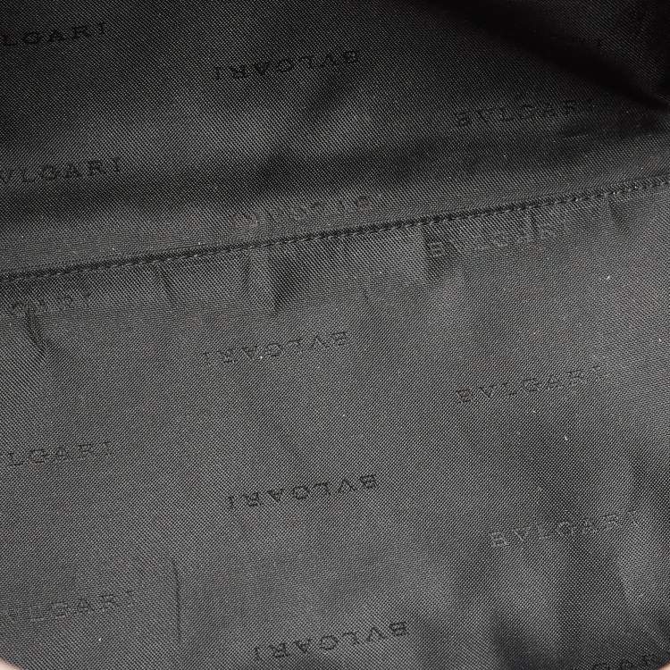 Pre Owned Bvlgari Light Brown Leather Double Zip Tote