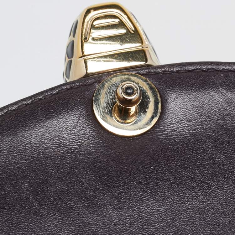 Pre Owned Bvlgari Burgundy Quilted Leather Medium Serpenti Forever Shoulder Bag