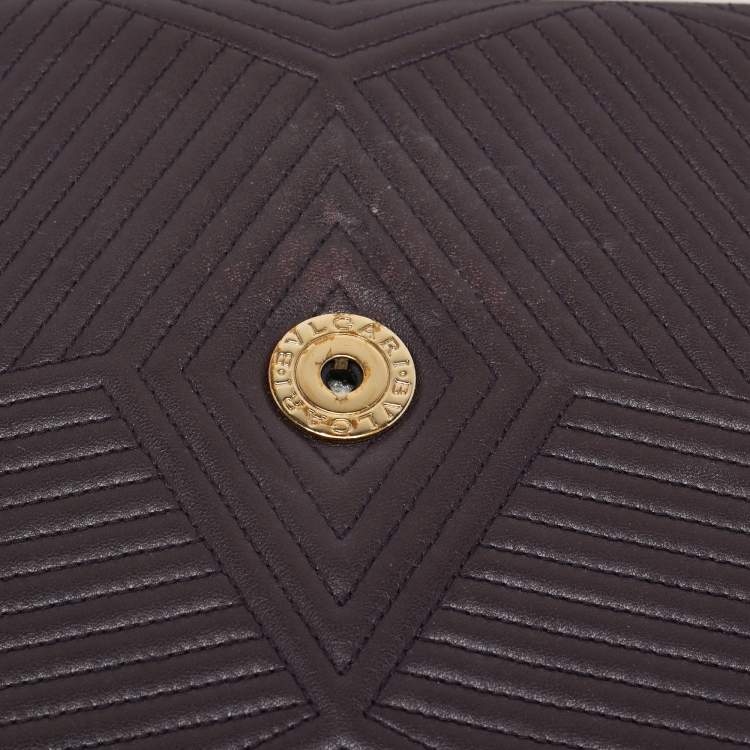 Pre Owned Bvlgari Burgundy Quilted Leather Medium Serpenti Forever Shoulder Bag