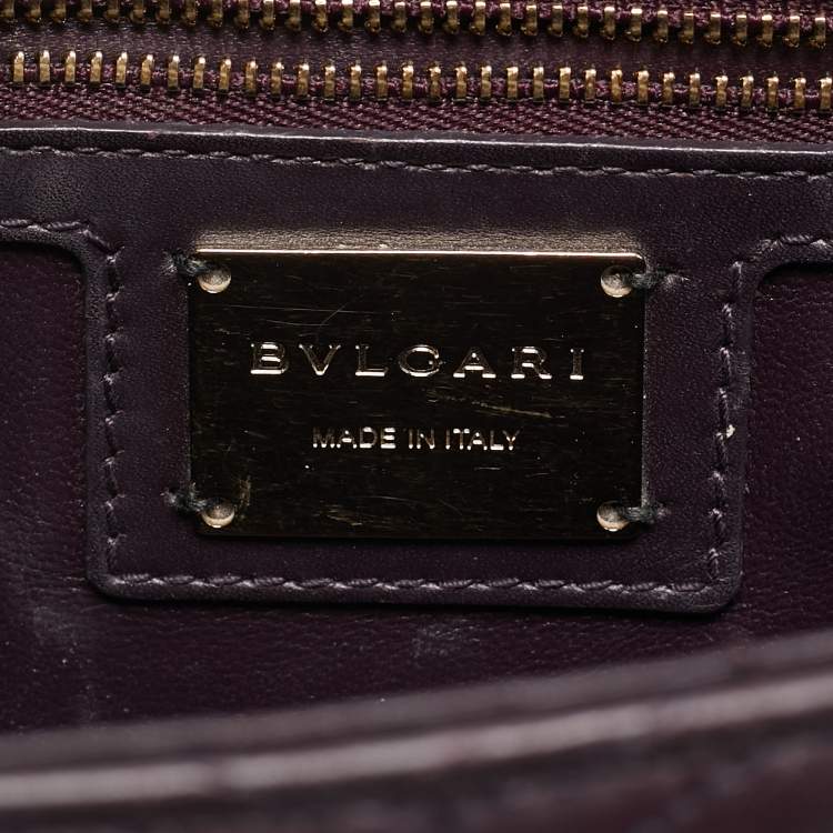 Pre Owned Bvlgari Burgundy Quilted Leather Medium Serpenti Forever Shoulder Bag