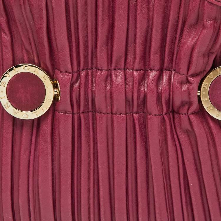Pre Owned Bvlgari Pink Leather Twistino Tina Satchel 