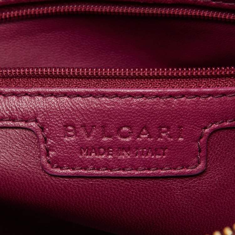 Pre Owned Bvlgari Pink Leather Twistino Tina Satchel 